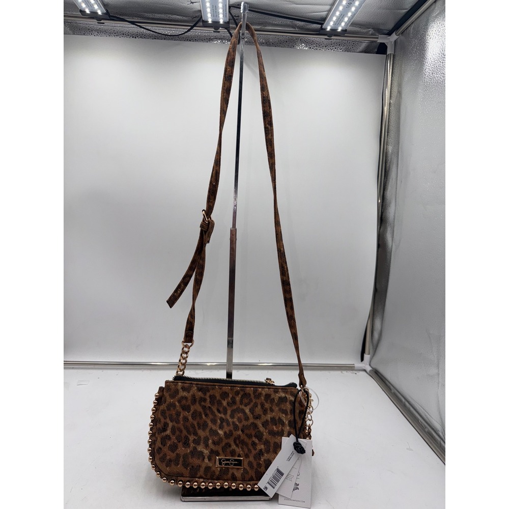 Jessica Simpson Leopard Print Studded Crossbody Bag JS250012-LEO/MULTI